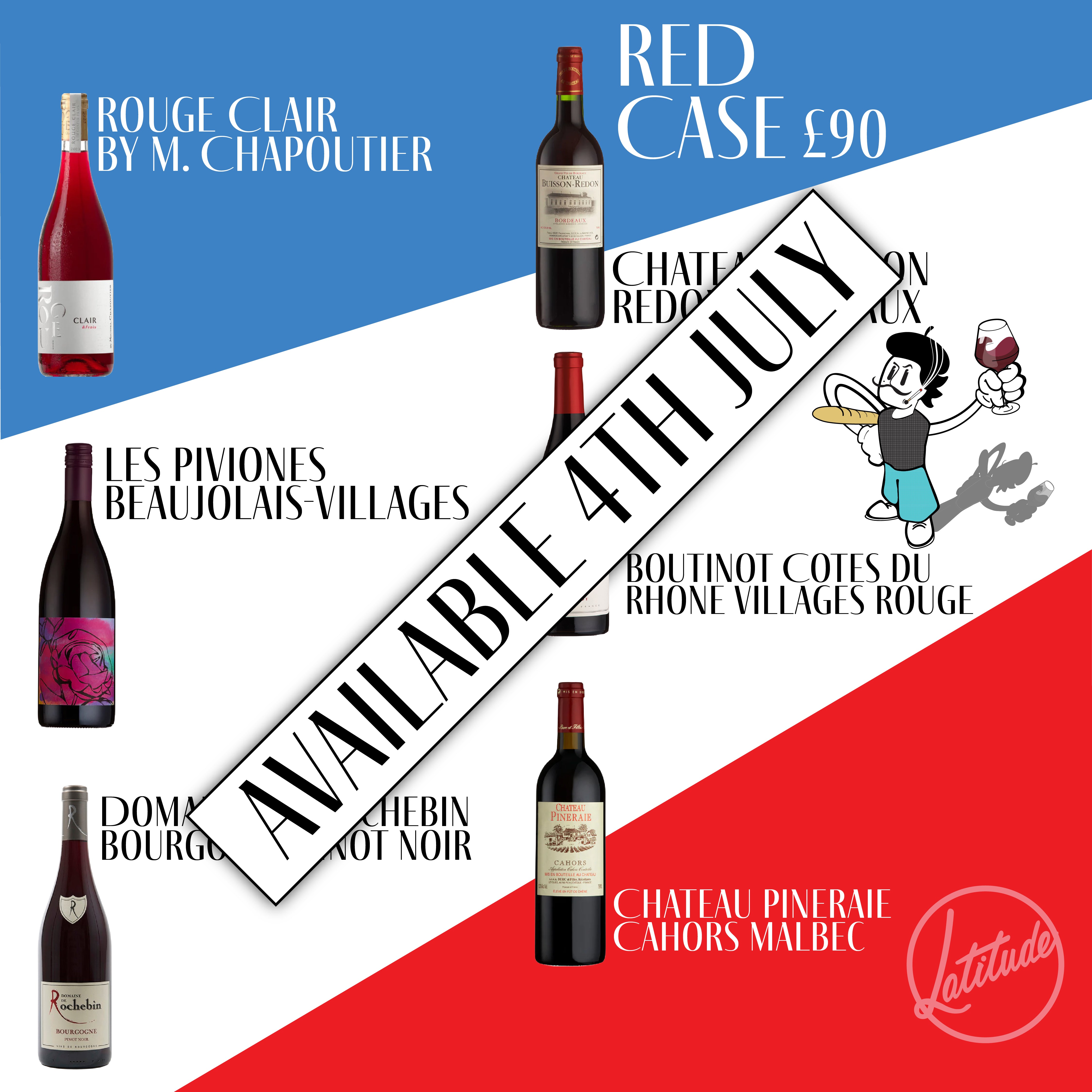 RED French Wine Case